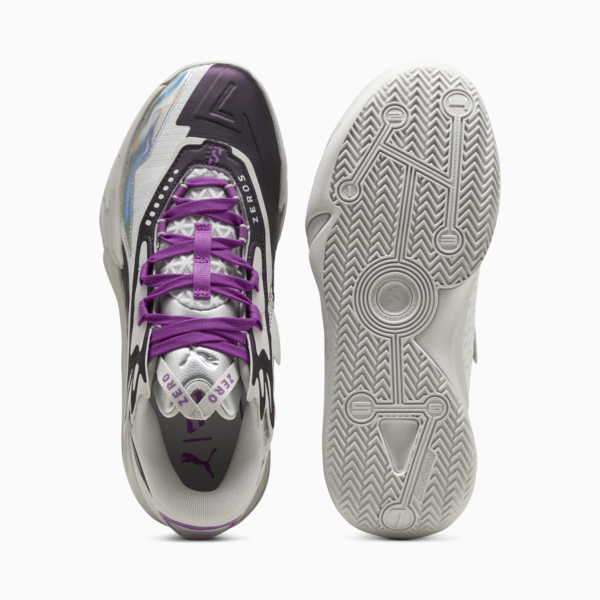 Scoot Zeros II Sterling Basketball Shoes Unisex, Feather Gray-Wild Berry, large-MEX