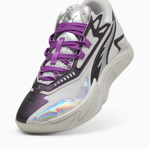 Scoot Zeros II Sterling Basketball Shoes Unisex, Feather Gray-Wild Berry, large-MEX