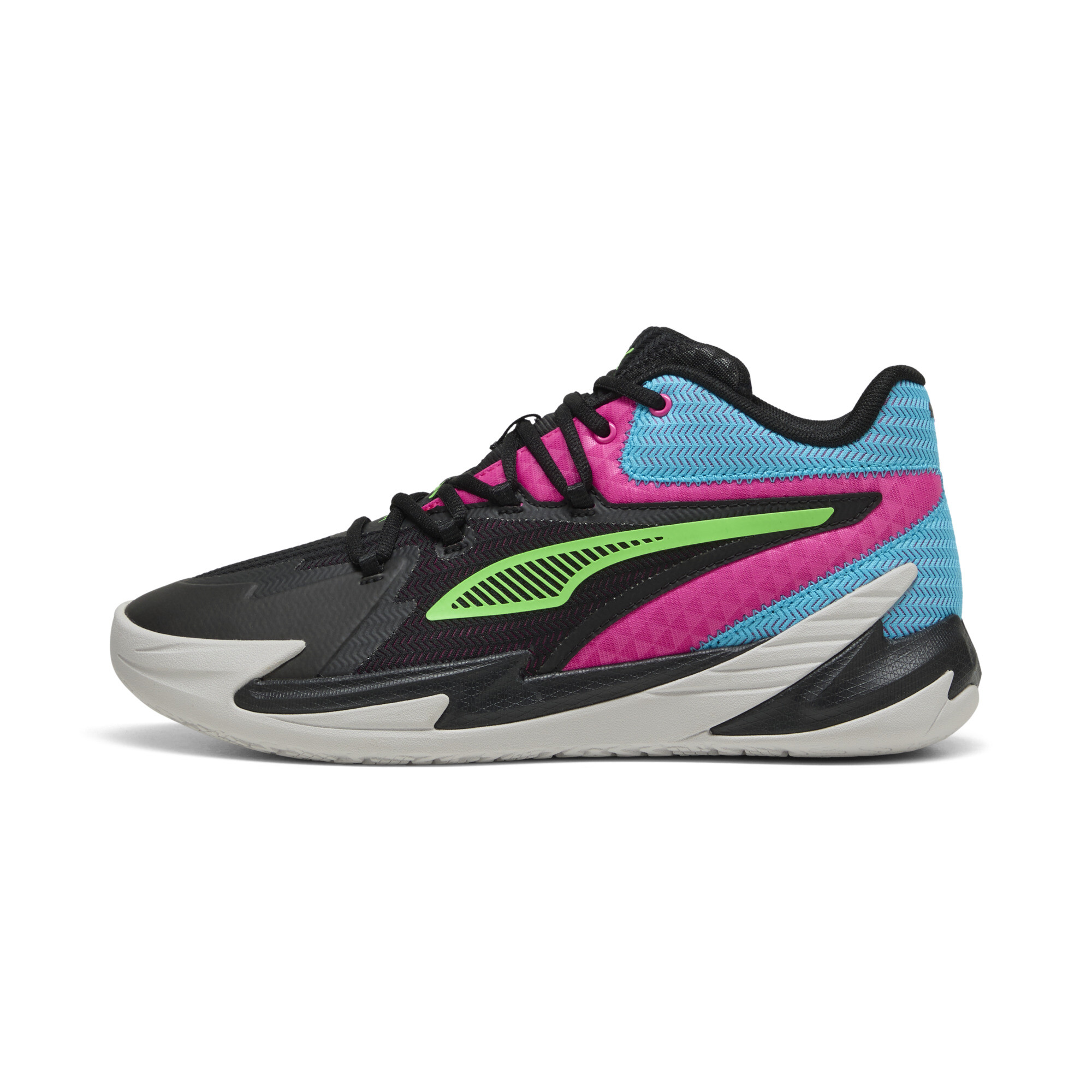 Puma The Dagger Basketballschuhe Unisex | Mit Plain | Black/Pink Pes | Größe: 42.5