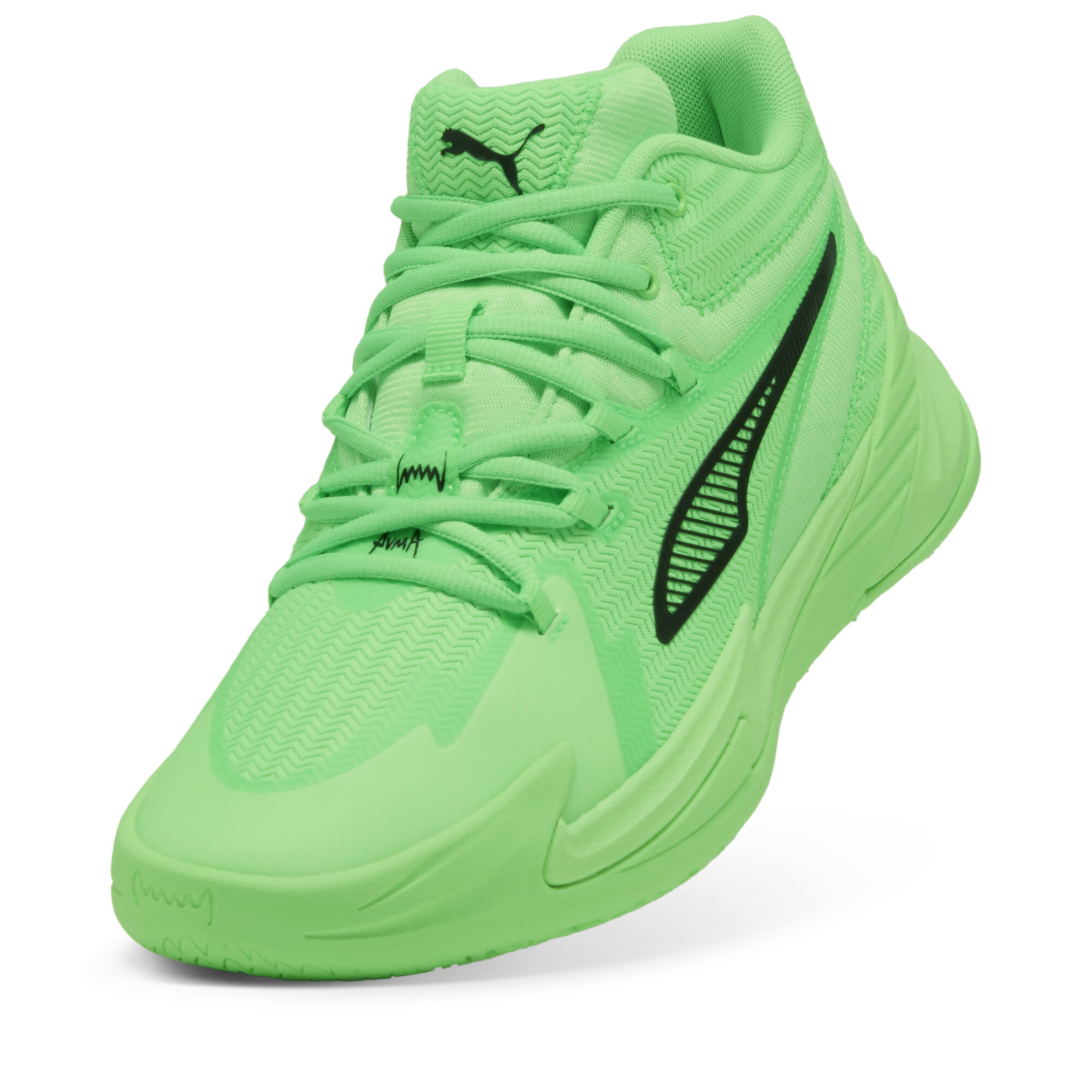 The Dagger uniseks basketbalschoenen, Groen/Zwart, Maat 40,5 | PUMA