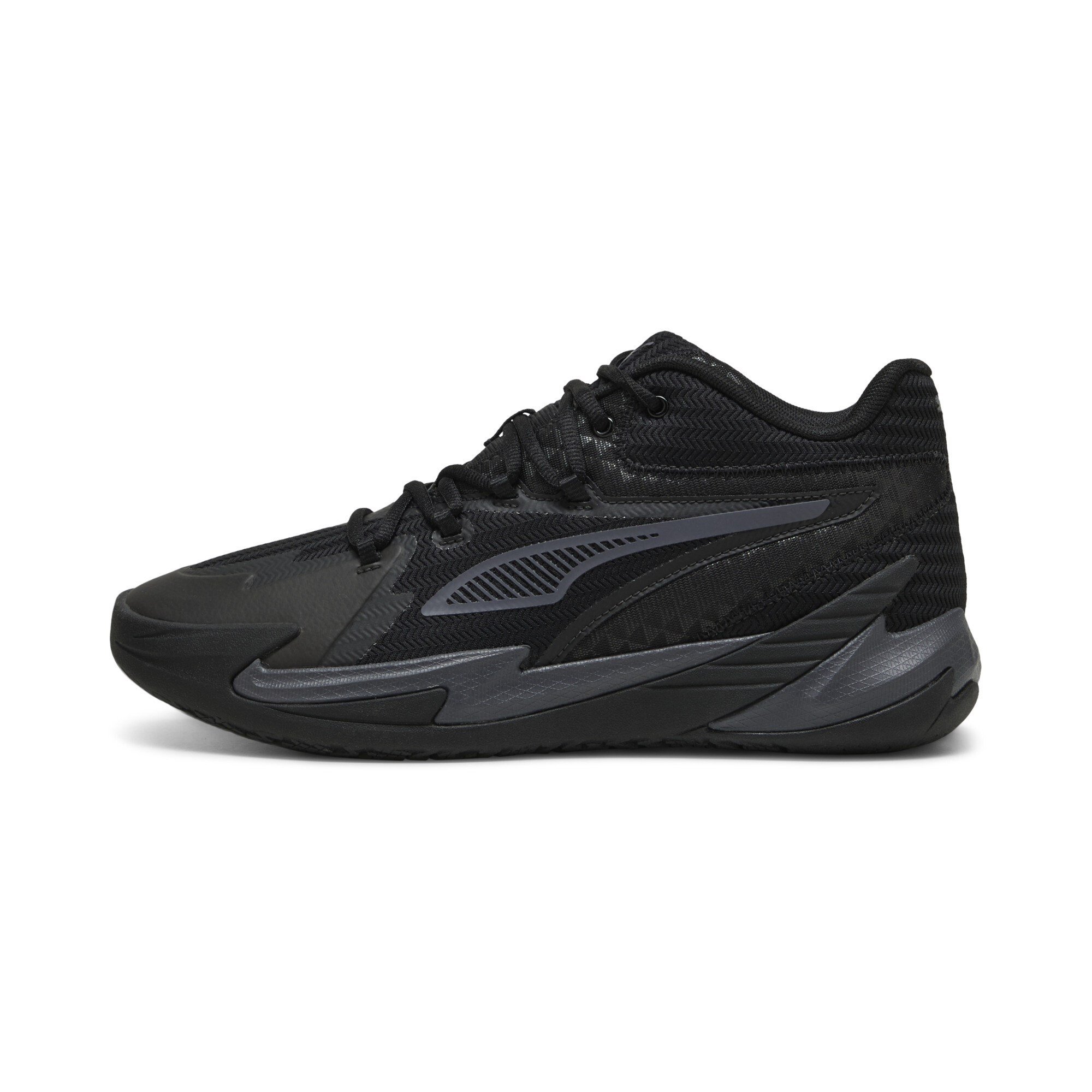 Puma The Dagger Basketballschuhe Unisex | Mit Plain | Black/Galactic Gray | Größe: 36