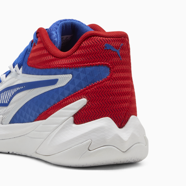 The Dagger Basketball Shoes Unisex, PUMA White-Mountain Blue-For All Time Red, large-MEX