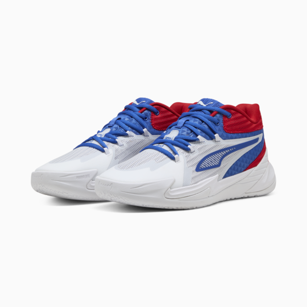 The Dagger Basketball Shoes Unisex, PUMA White-Mountain Blue-For All Time Red, large-MEX