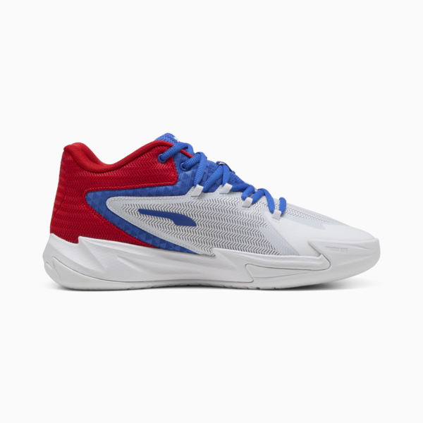 The Dagger Basketball Shoes Unisex, PUMA White-Mountain Blue-For All Time Red, large-MEX