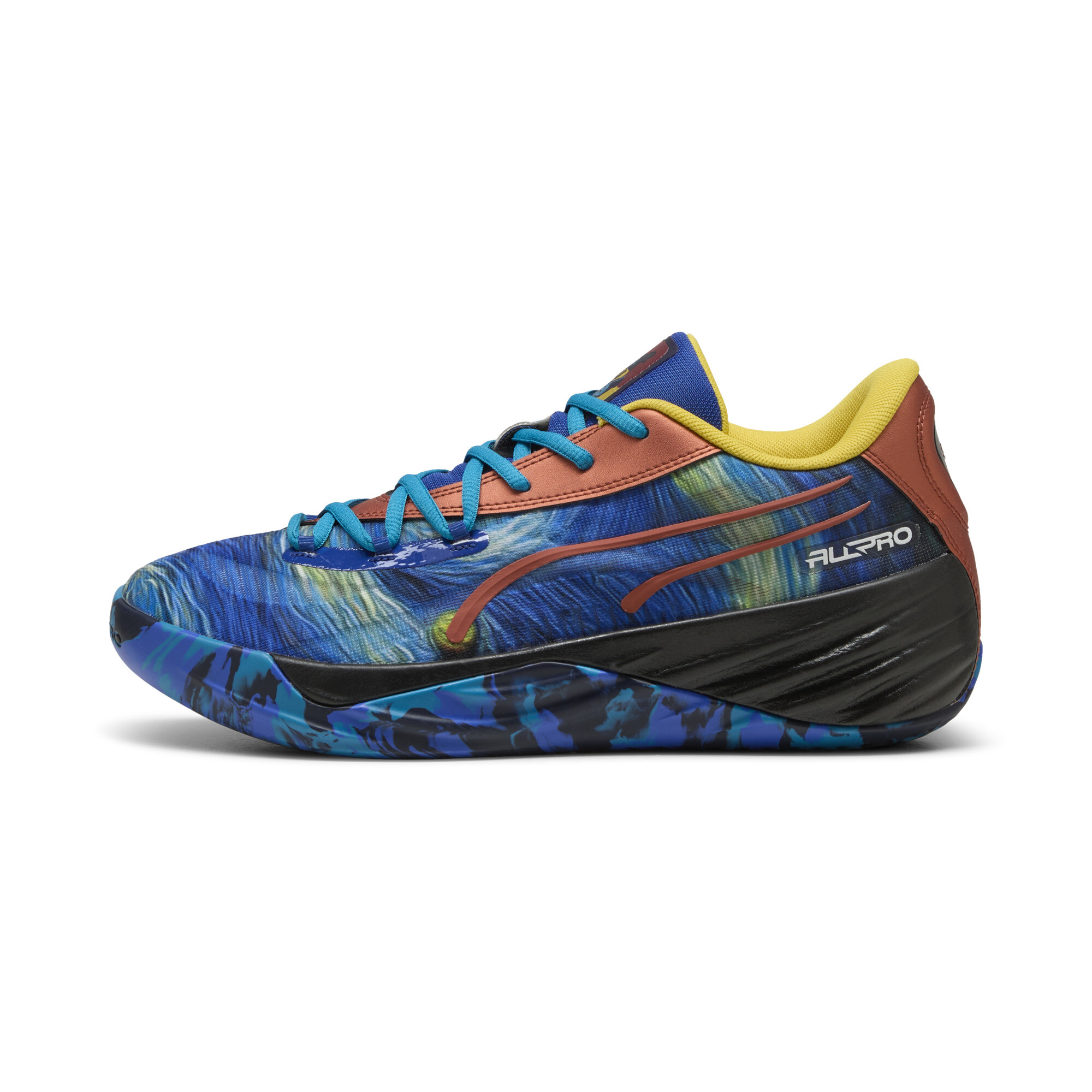 Puma All-Pro NITRO™ SQD Dylan Exhibit Basketballschuhe Unisex | Mit Animal Print | Vivid Blue/Tropical Blue | Größe: 43