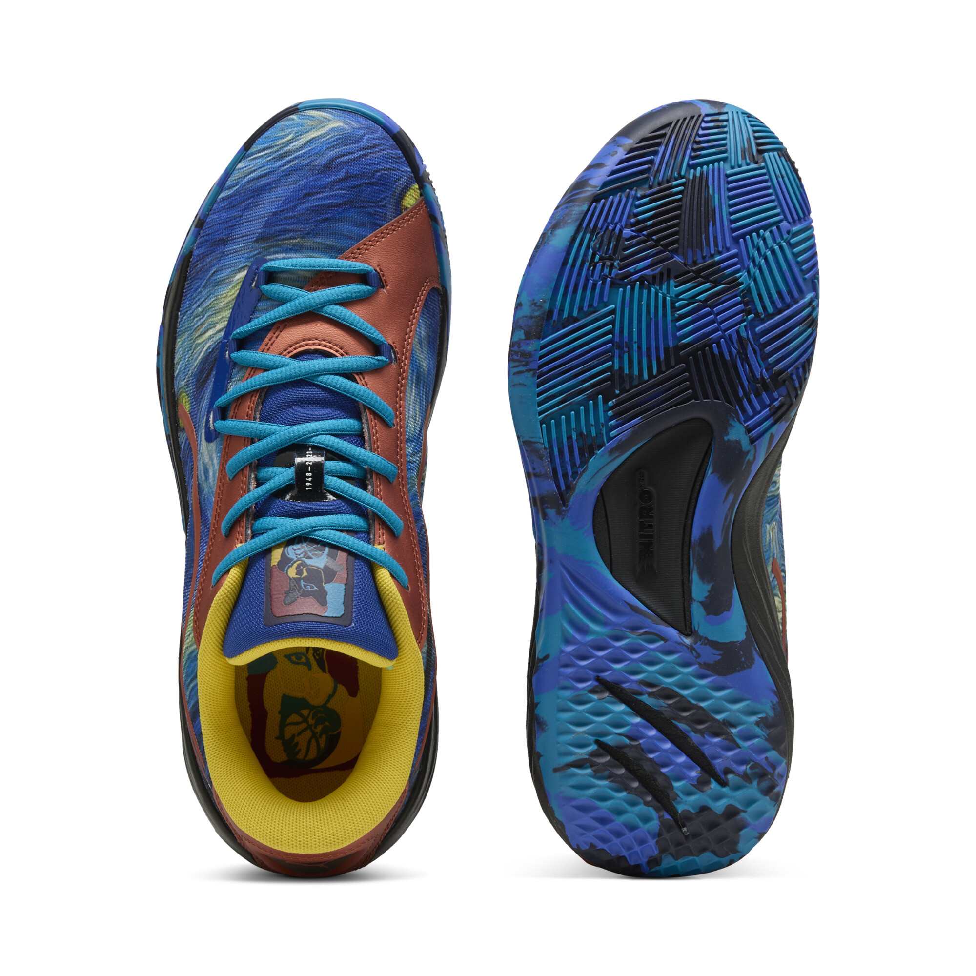 PUMA All-Pro NITROâ¢ SQD Dylan Exhibit uniseks basketbalschoenen, Blauw, Maat 48 thumbnail 4