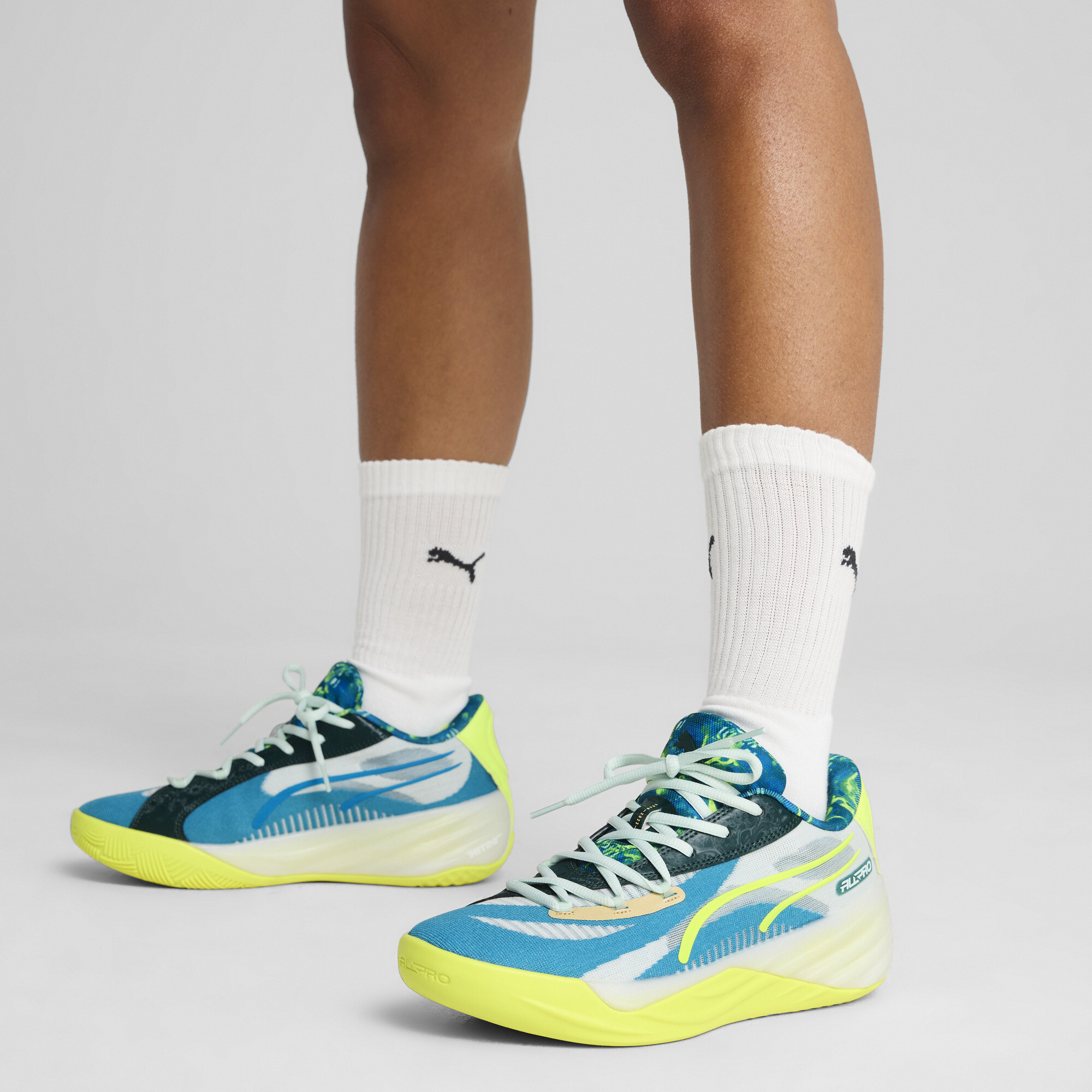 PUMA All-Pro NITROâ¢ Hoops Dreamz uniseks basketbalschoenen, Blauw, Maat 45 thumbnail 8