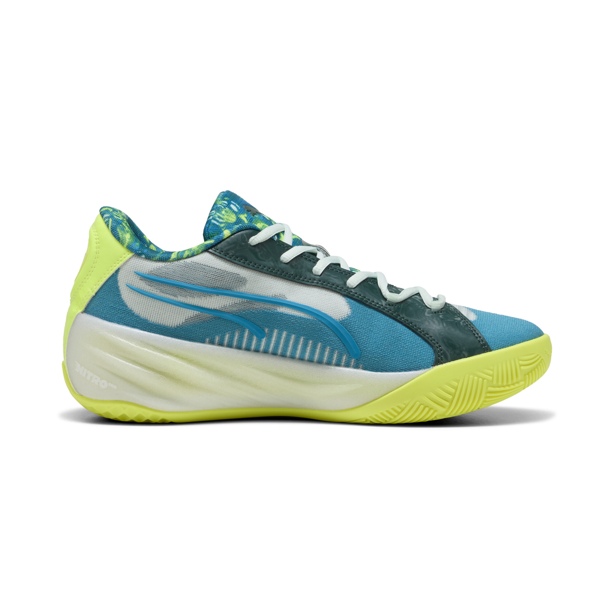 PUMA All-Pro NITROâ¢ Hoops Dreamz uniseks basketbalschoenen, Blauw, Maat 45 thumbnail 3
