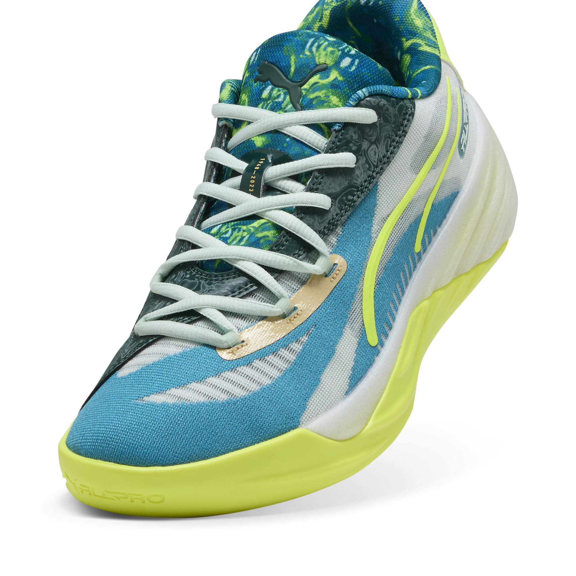 PUMA All-Pro NITROâ¢ Hoops Dreamz uniseks basketbalschoenen, Blauw, Maat 45 thumbnail 2