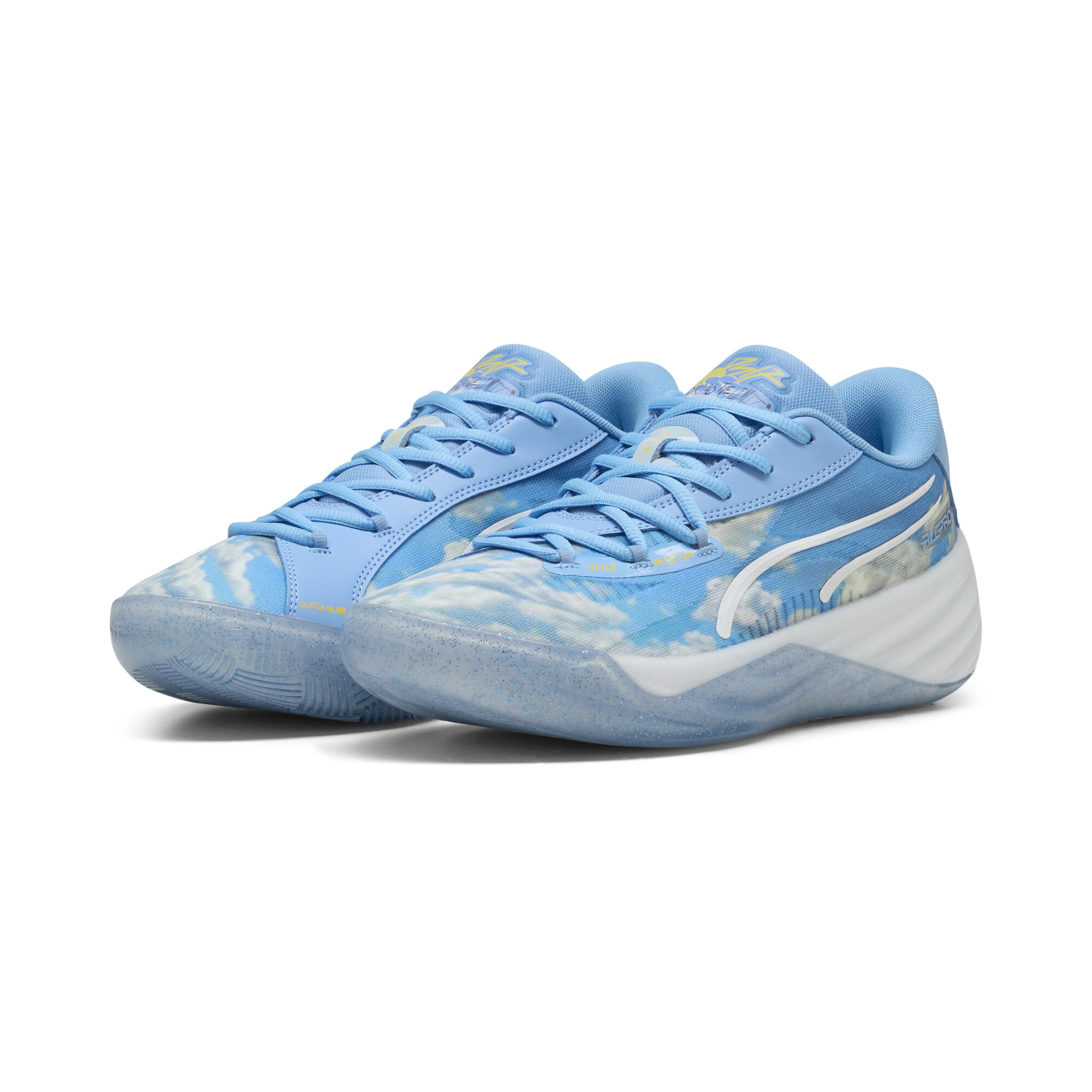 PUMA All-Pro NITROâ¢ Dennis SchrÃ¶der uniseks basketbalschoenen, Blauw/Wit, Maat 42 thumbnail 6