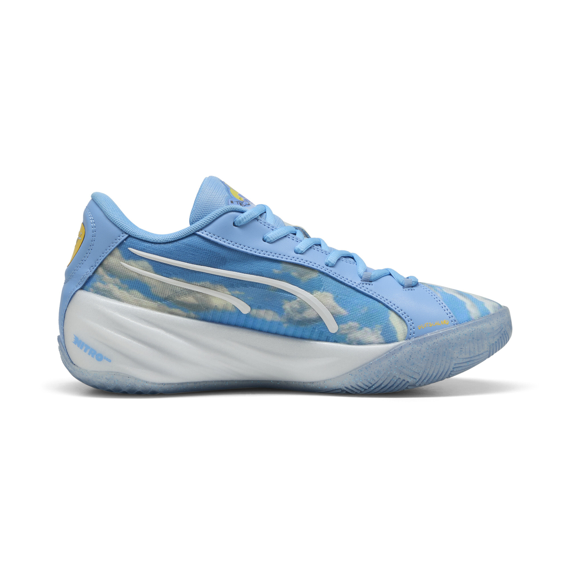 PUMA All-Pro NITROâ¢ Dennis SchrÃ¶der uniseks basketbalschoenen, Blauw/Wit, Maat 42 thumbnail 3