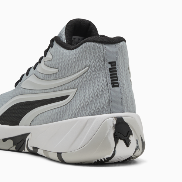 Zapatillas de básquet Court Pro Marble, Cool Mid Gray-PUMA Black, large-ARG