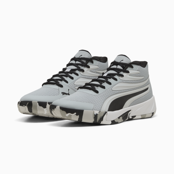 Zapatillas de básquet Court Pro Marble, Cool Mid Gray-PUMA Black, large-ARG