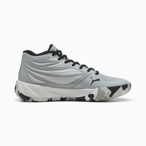 Zapatillas de básquet Court Pro Marble, Cool Mid Gray-PUMA Black, large-ARG