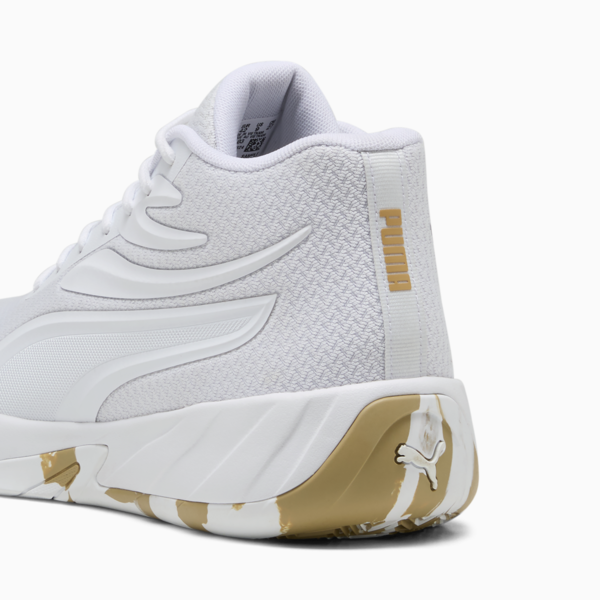 Court Pro Marble Basketball Shoes Unisex, PUMA White-Matte Puma Gold, large-MEX