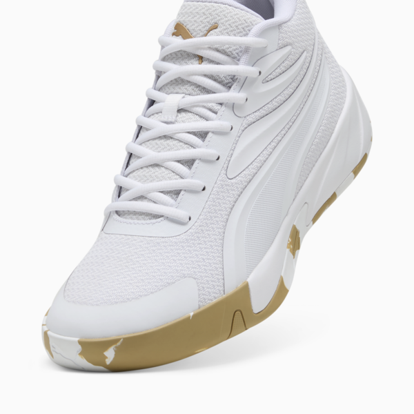 Court Pro Marble Basketball Shoes Unisex, PUMA White-Matte Puma Gold, large-MEX