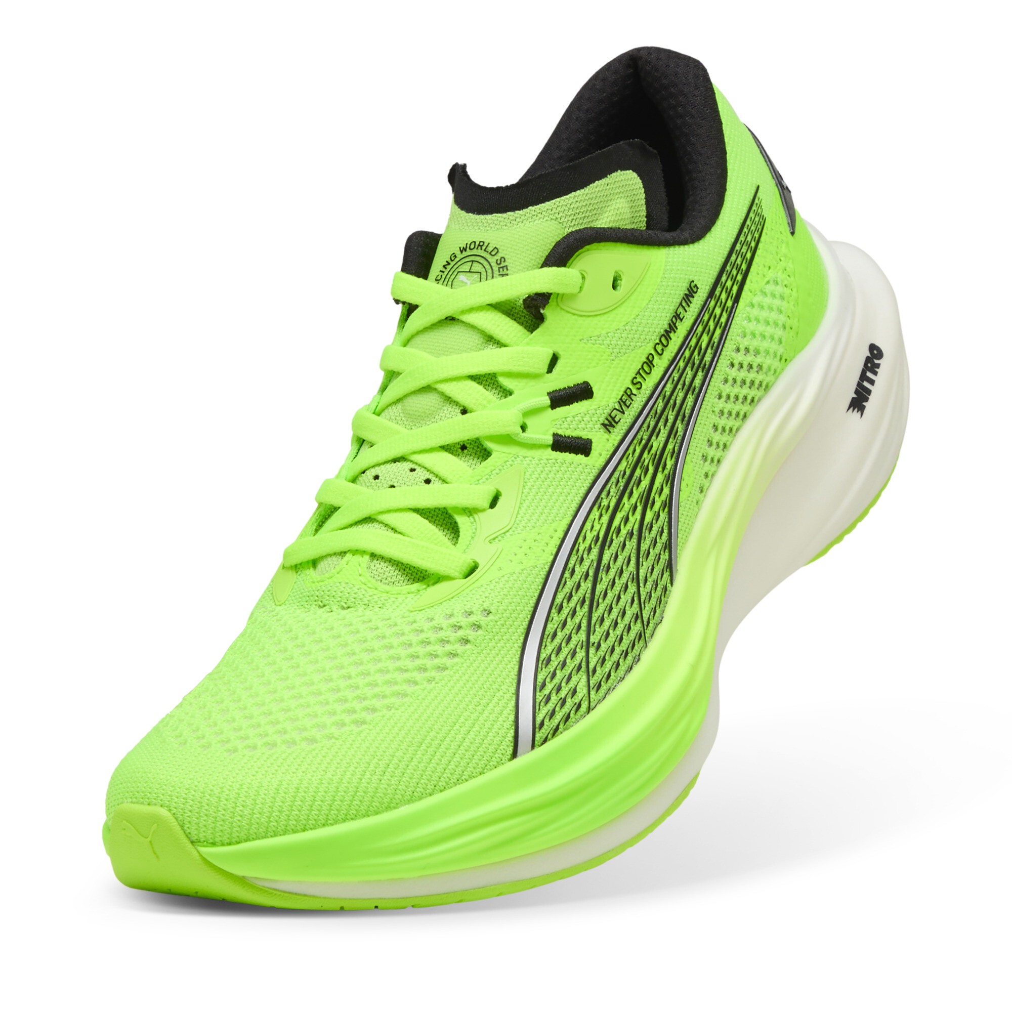 PUMA x HYROX Deviate NITRO™ 3 voor Heren, Groen/Zwart, Maat 46,5