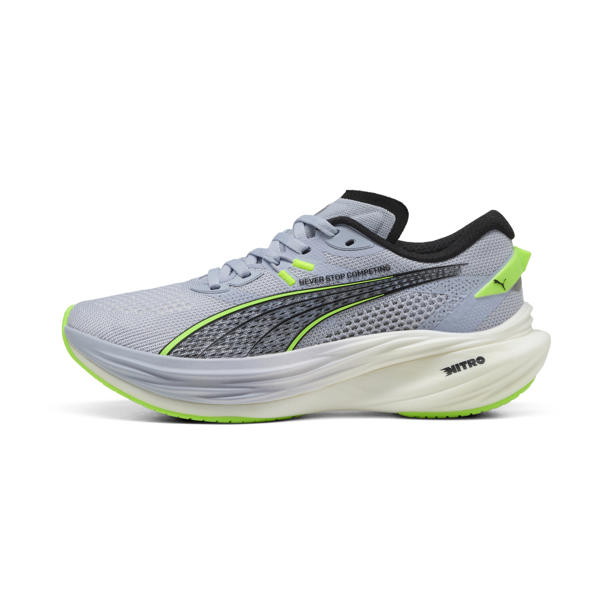 Puma x HYROX Deviate NITRO™ 3 Laufschuhe Damen | Cool Weather/Green Glare | Größe: 37