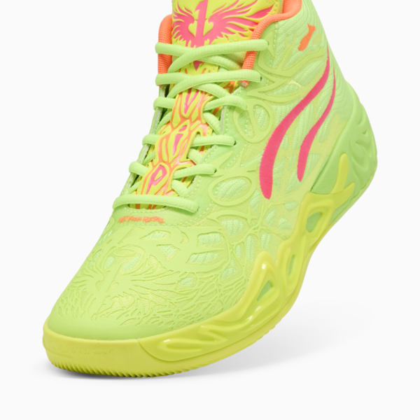 MB.04 Gem Basketball Boots Unisex, Yellow Alert-Green Glare-Pink Alert, large-MEX