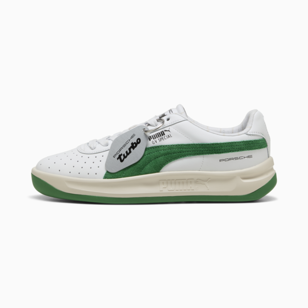 Porsche Legacy GV Special Pinstripe Hero Sneakers, PUMA White-Archive Green, large-ZAF