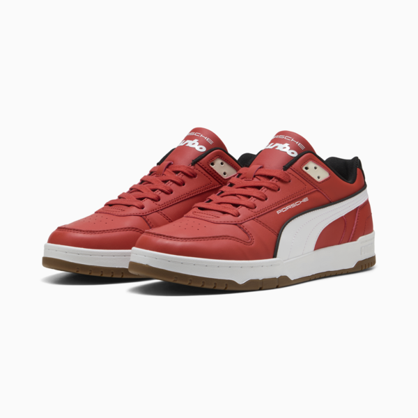 Porsche Legacy RBD Game Low Sneakers, Red Fire-PUMA White, large-ZAF