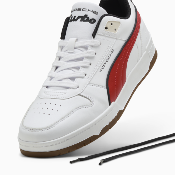 Tenis Porsche Legacy Rebound Game, PUMA White-Red Fire, large-MEX