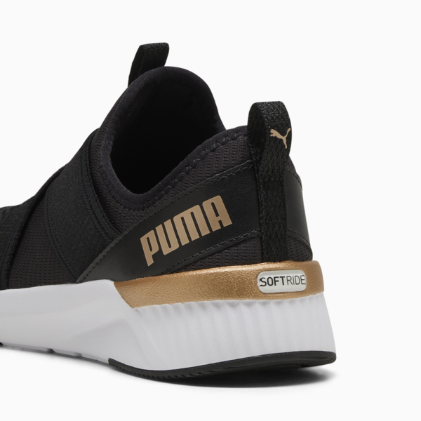 SOFTRIDE Harli Slip-On Running Shoes Women, PUMA Black-PUMA White-PUMA Gold, large-MEX