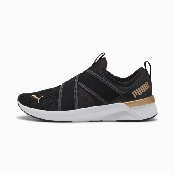 SOFTRIDE Harli Slip-On Running Shoes Women, PUMA Black-PUMA White-PUMA Gold, large-MEX
