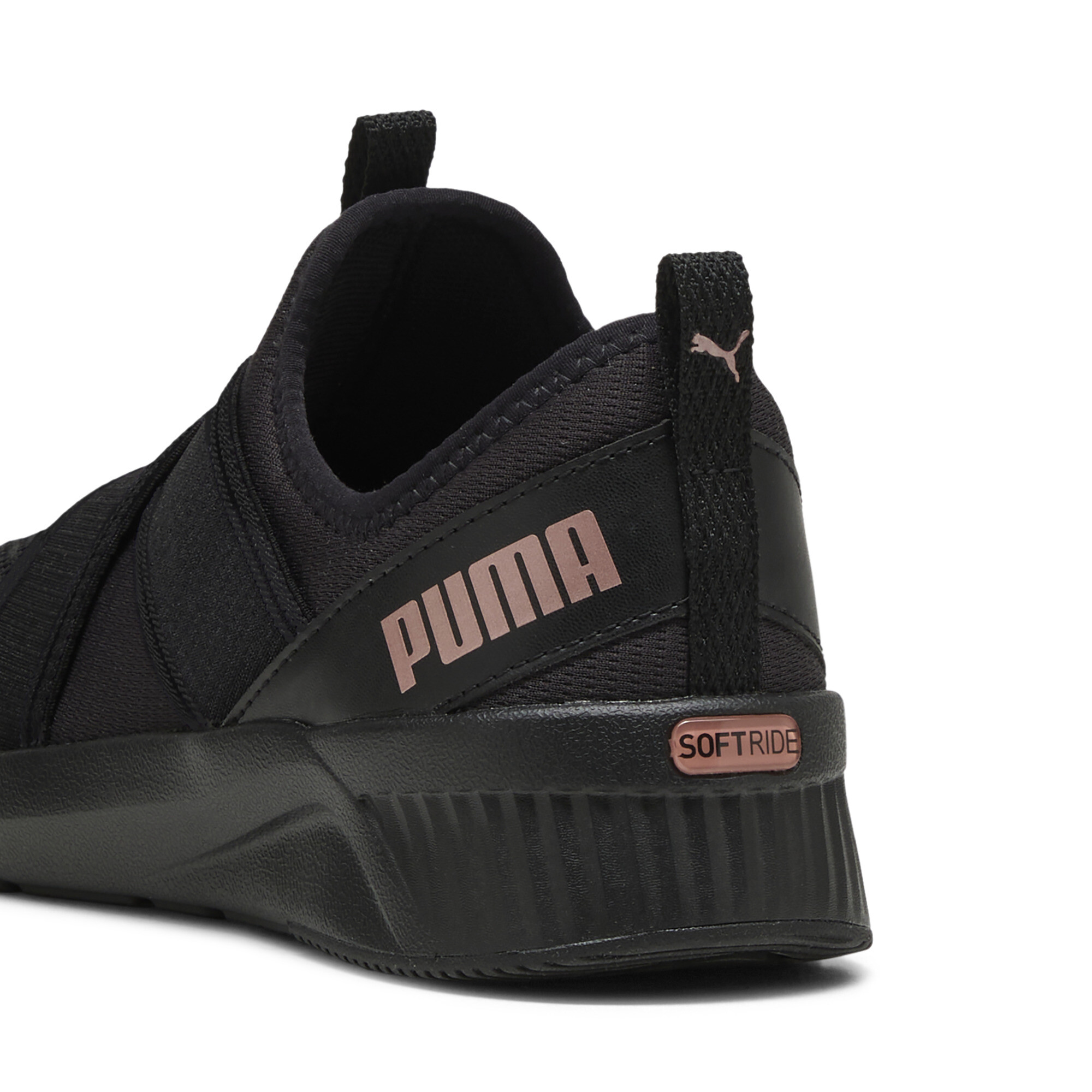 PUMA SOFTRIDE Harli Slip-On hardloopschoenen voor Dames, Roze/Zwart/Goud, Maat 38 thumbnail 5