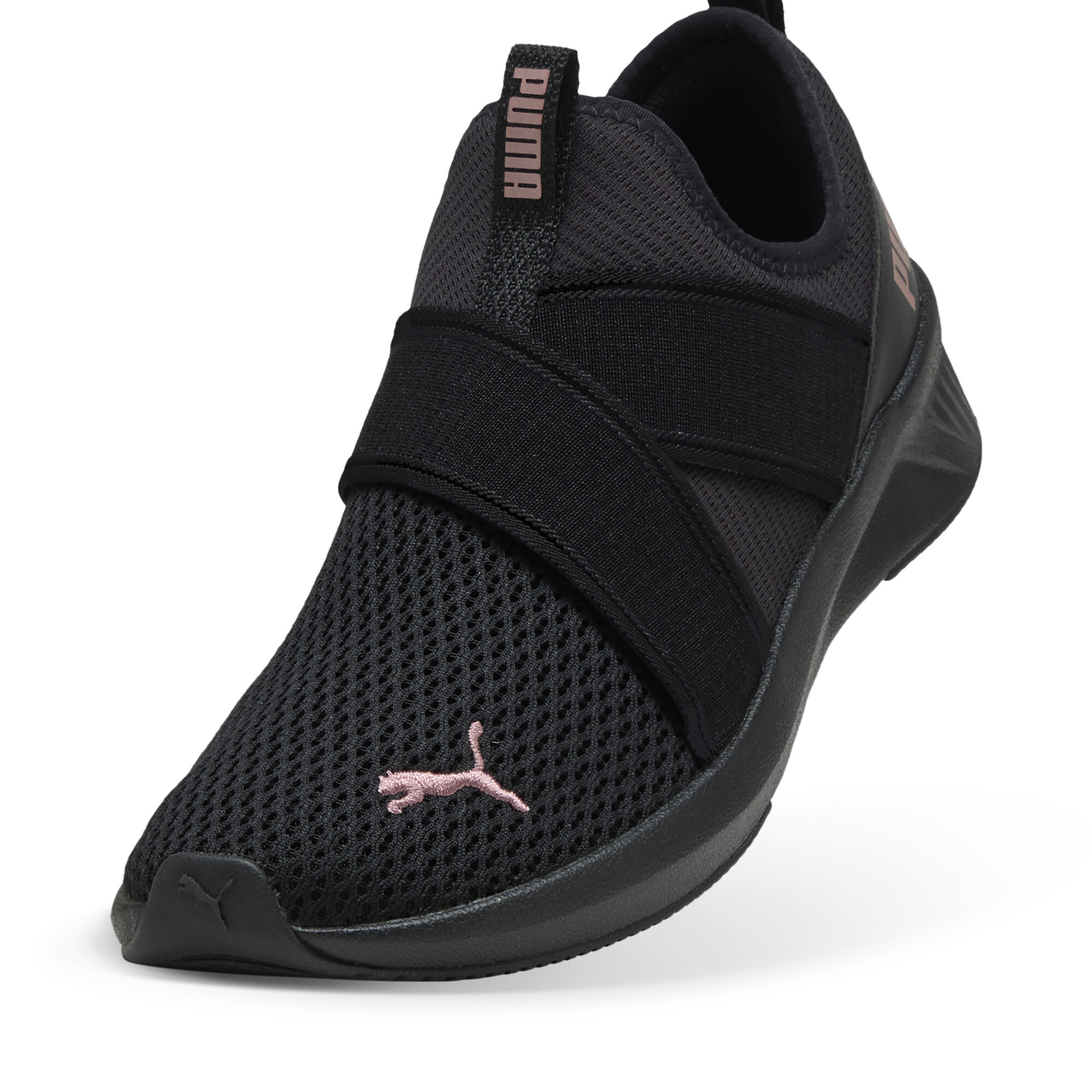 PUMA SOFTRIDE Harli Slip-On hardloopschoenen voor Dames, Roze/Zwart/Goud, Maat 38 thumbnail 2