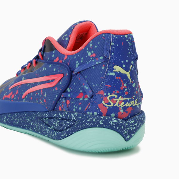 Stewie 4 Night Vision Basketball Shoes Women, Vivid Blue-Electric Peppermint, large-MEX