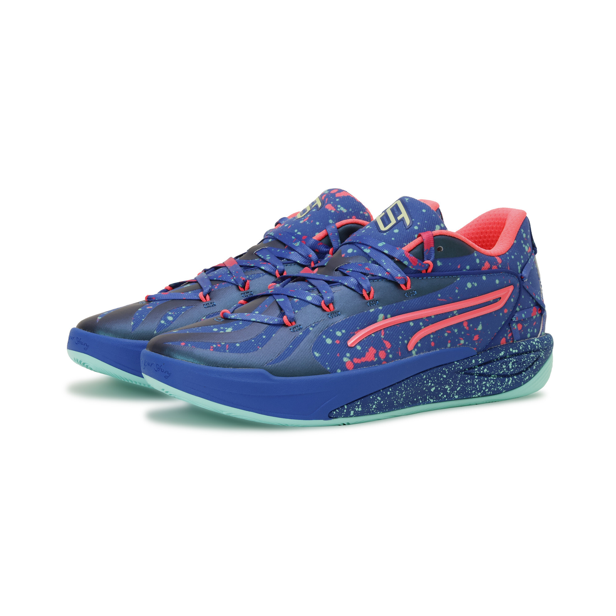 PUMA Stewie 4 Night Vision basketbalschoenen voor Dames, Blauw, Maat 35,5 thumbnail 6