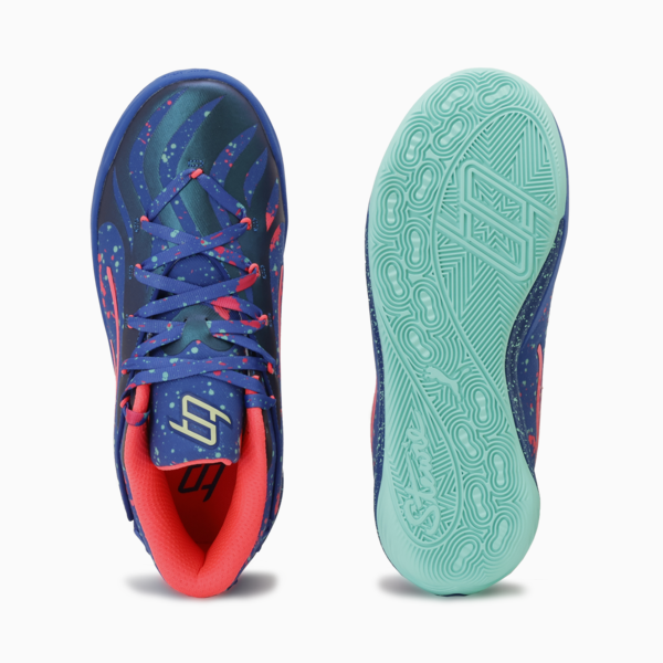 Stewie 4 Night Vision Basketball Shoes Women, Vivid Blue-Electric Peppermint, large-MEX