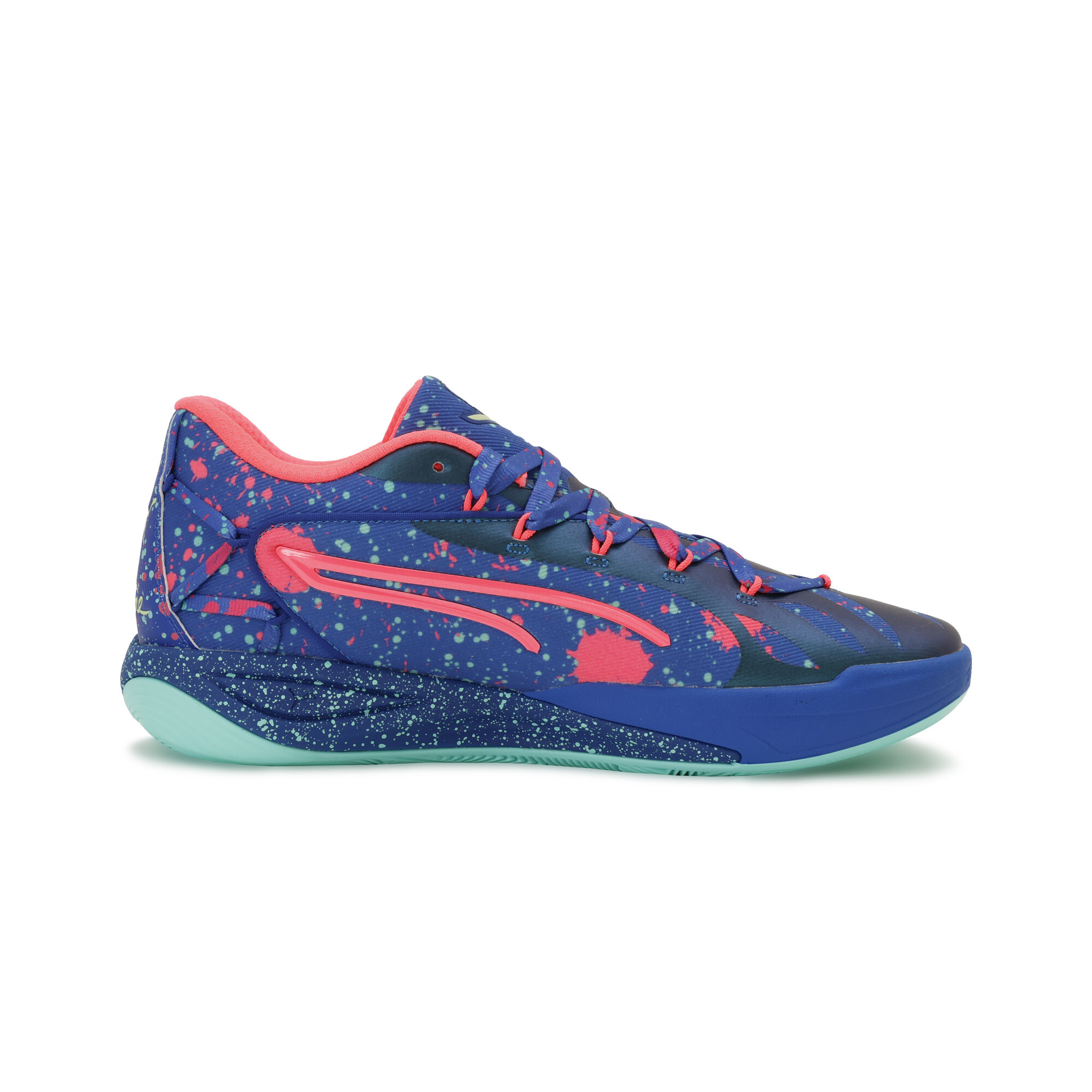 PUMA Stewie 4 Night Vision basketbalschoenen voor Dames, Blauw, Maat 35,5 thumbnail 3