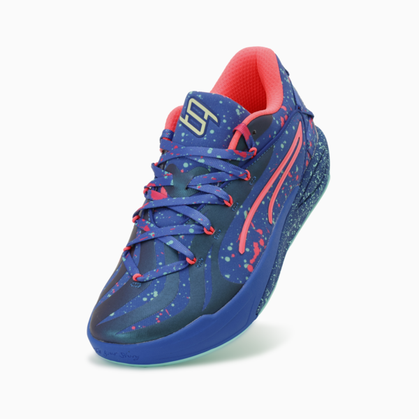 Stewie 4 Night Vision Basketball Shoes Women, Vivid Blue-Electric Peppermint, large-MEX
