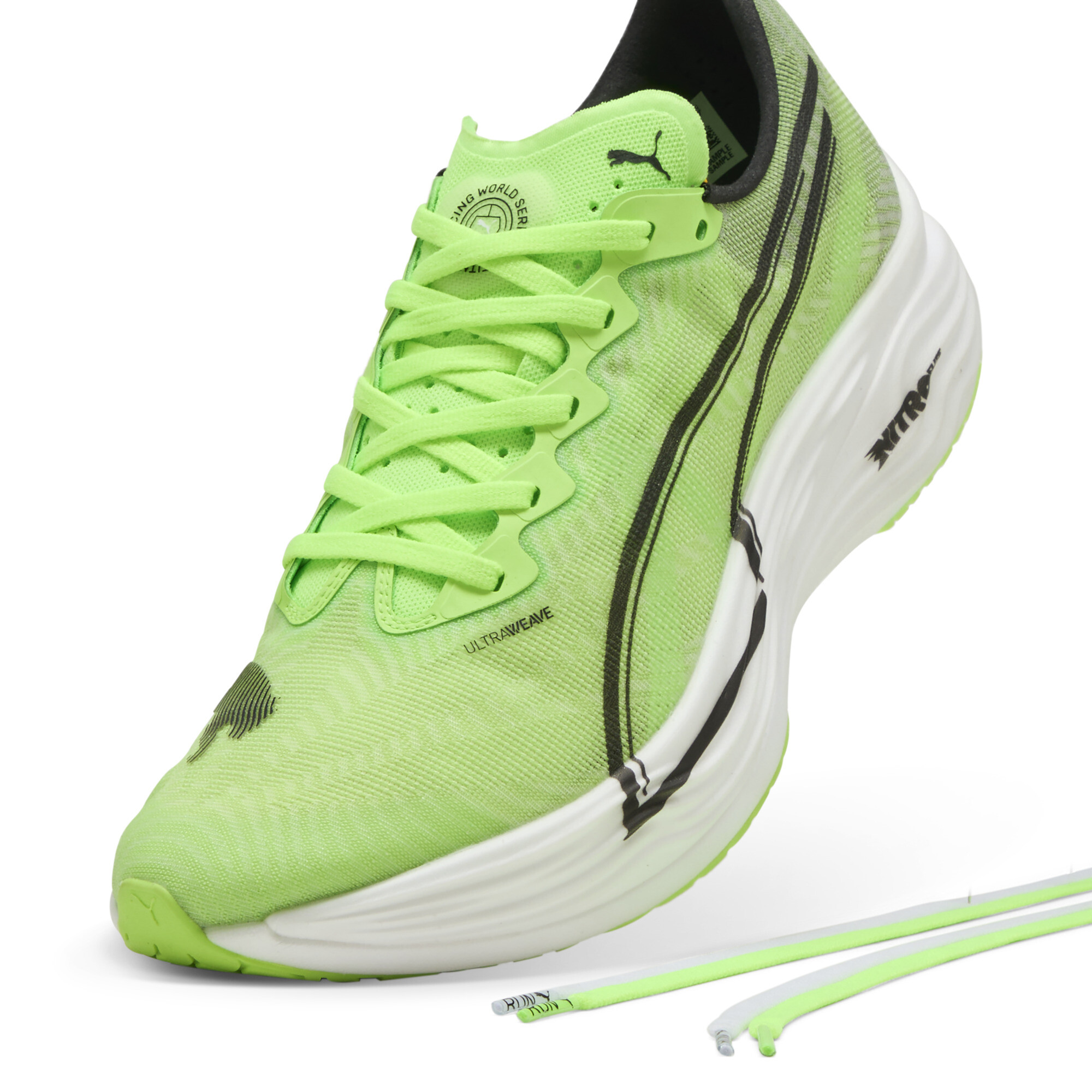 PUMA x HYROX Deviate NITRO™ Elite 3 hardloopschoenen voor Heren, Groen, Maat 40