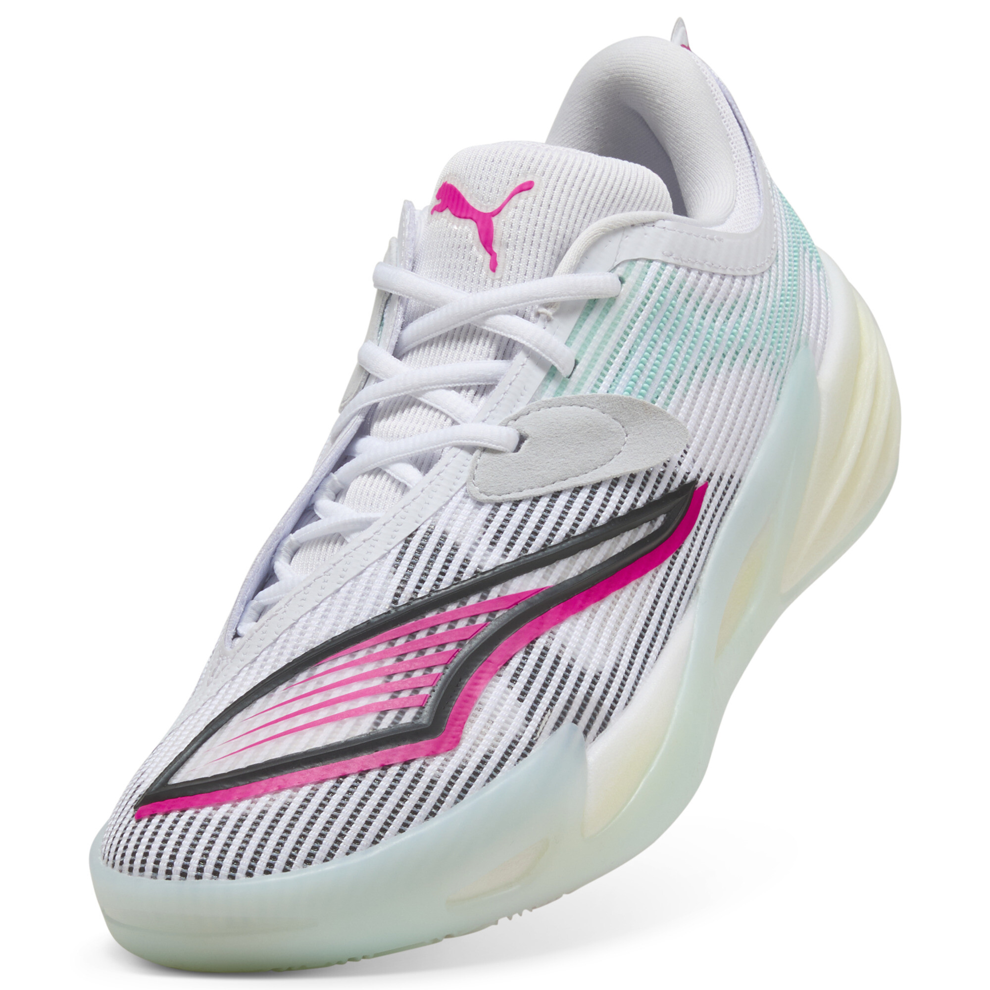 PUMA All-Pro NITROâ¢ 2 uniseks basketbalschoenen, Wit, Maat 41 thumbnail 3