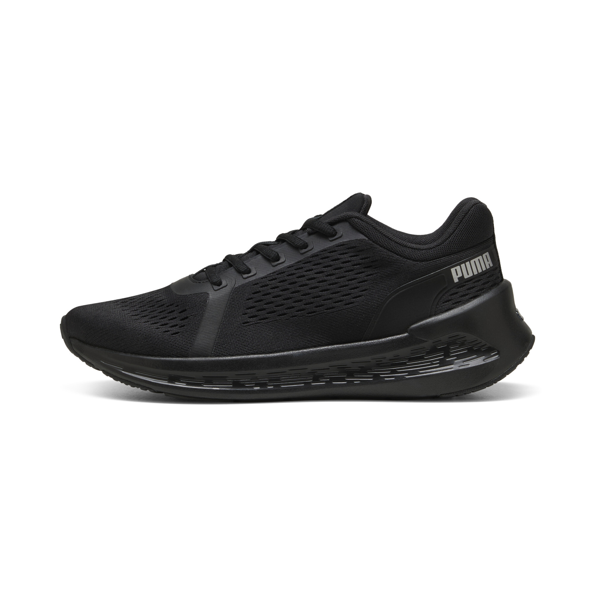 Puma SOFTRIDE Symmetry Laufschuhe Unisex | Mit Plain | Black/Silver | Größe: 37