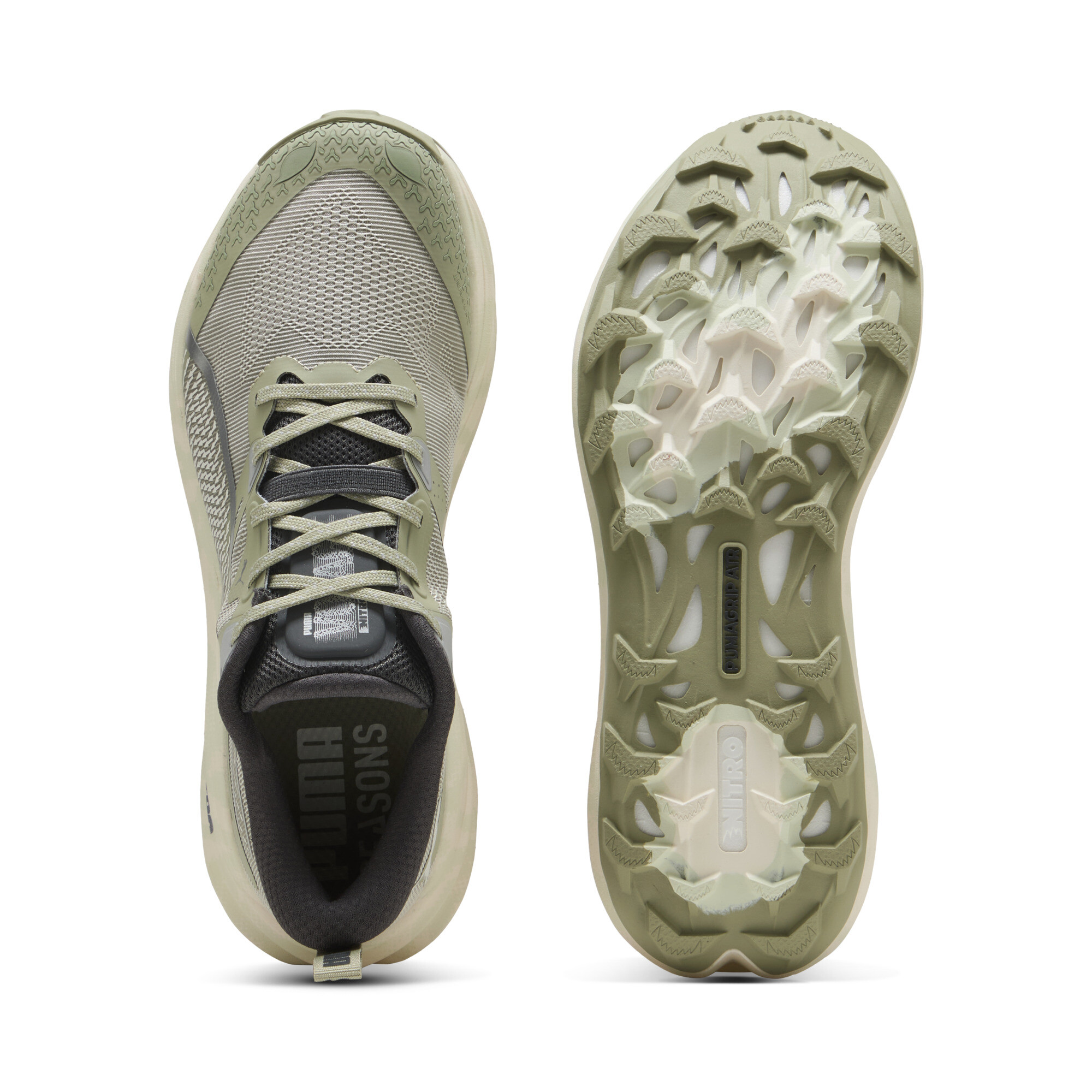 PUMA Voyage NITROâ¢ 4 Terrains hardloopschoenen voor Heren, Grijs/Wit, Maat 45 thumbnail 4