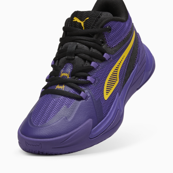 The Dagger Basketball Shoes Youth, PUMA Black-Team Violet, large-MEX