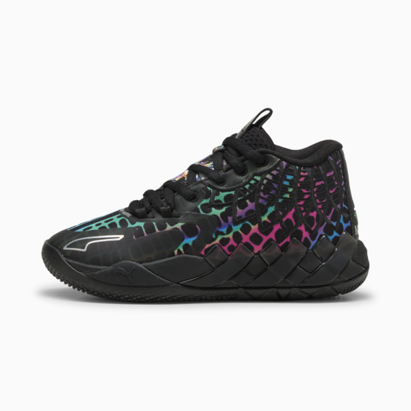 PUMA HOOPS x TNMT MB.01 Baxter Stockman Basketball Shoes Youth, PUMA Black-PUMA Red, large-MEX