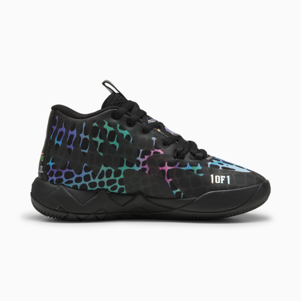 PUMA HOOPS x TNMT MB.01 Baxter Stockman Basketball Shoes Youth, PUMA Black-PUMA Red, large-MEX