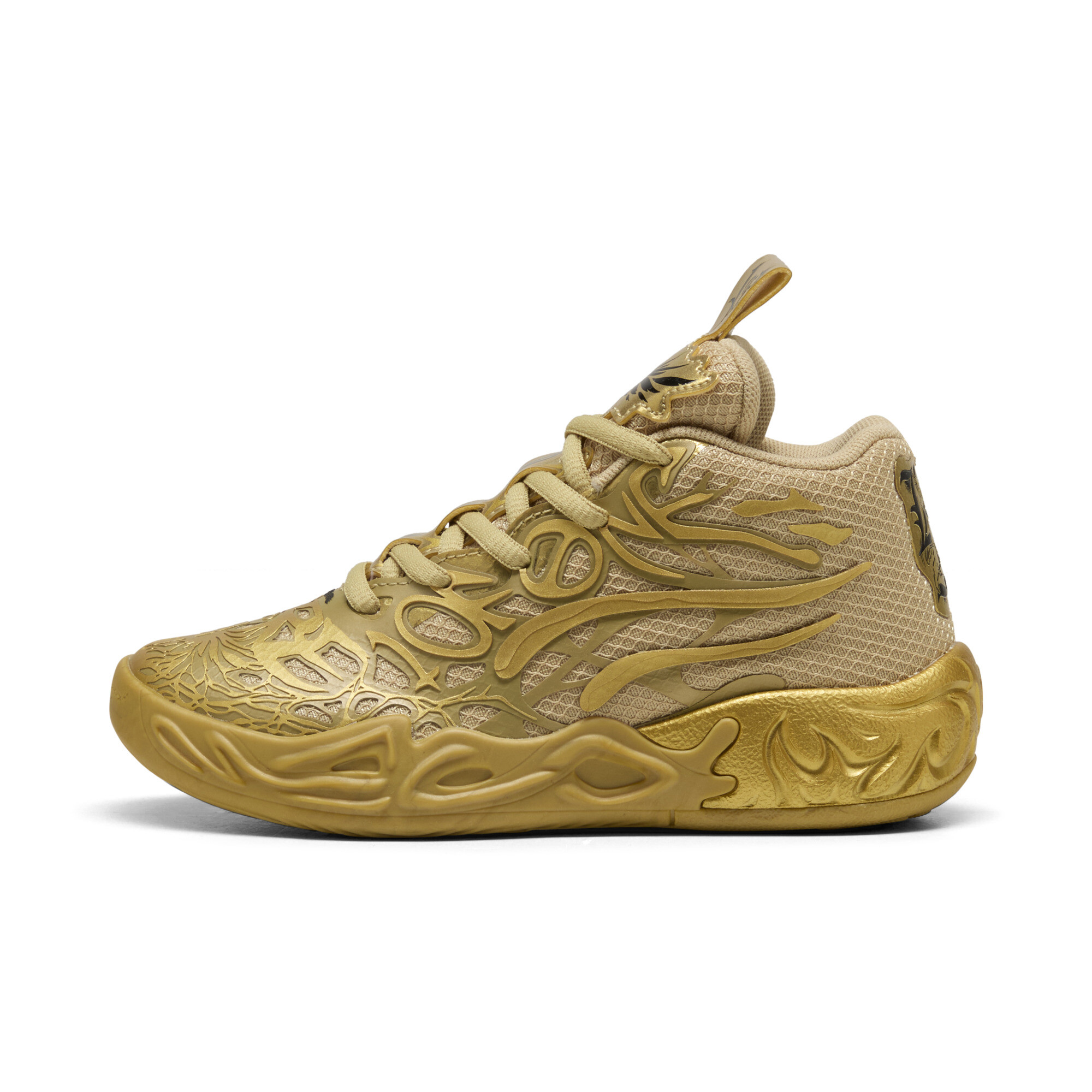 Puma MB.04 Golden Child Basketballschuhe Kinder | Gold/Matte Gold/Black | Größe: 32