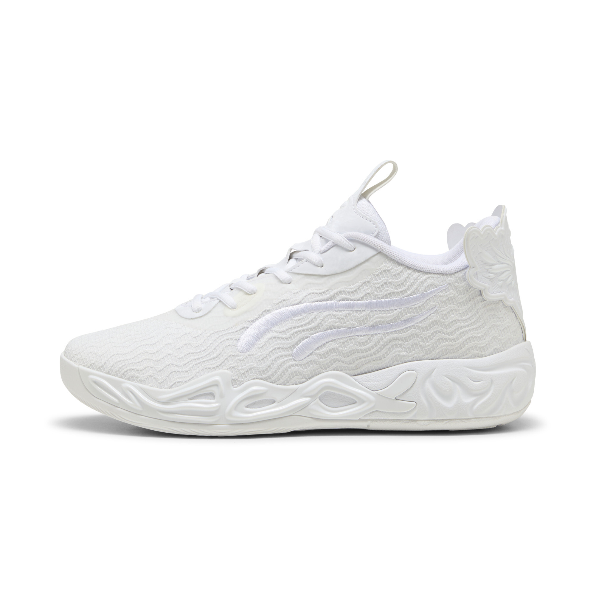 Puma MB.04 Lo Ice White Basketballschuhe Kinder | White/Sun Struck | Größe: 32.5