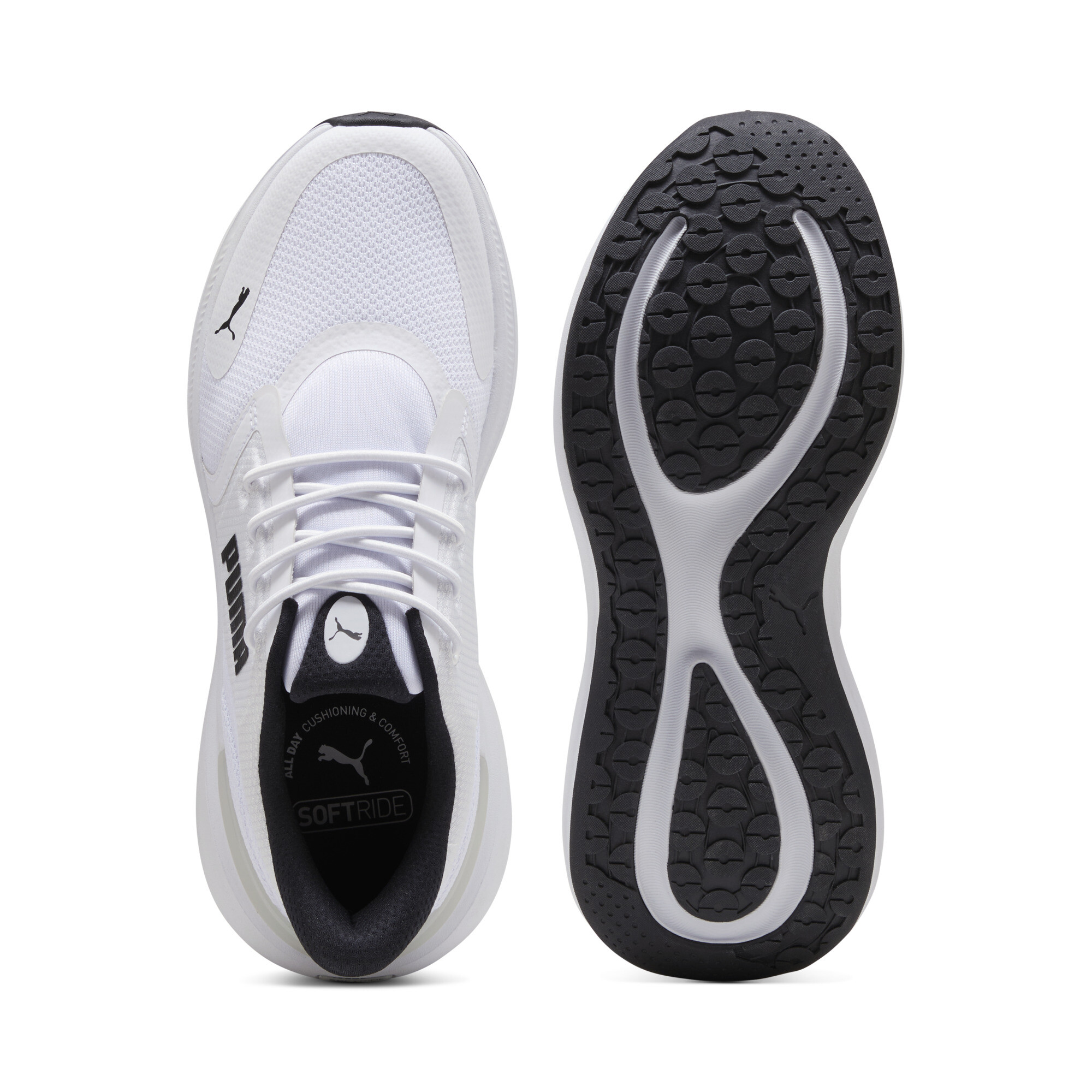 PUMA Softride Exo Shift uniseks sneakers, Zwart/Wit, Maat 46 thumbnail 4