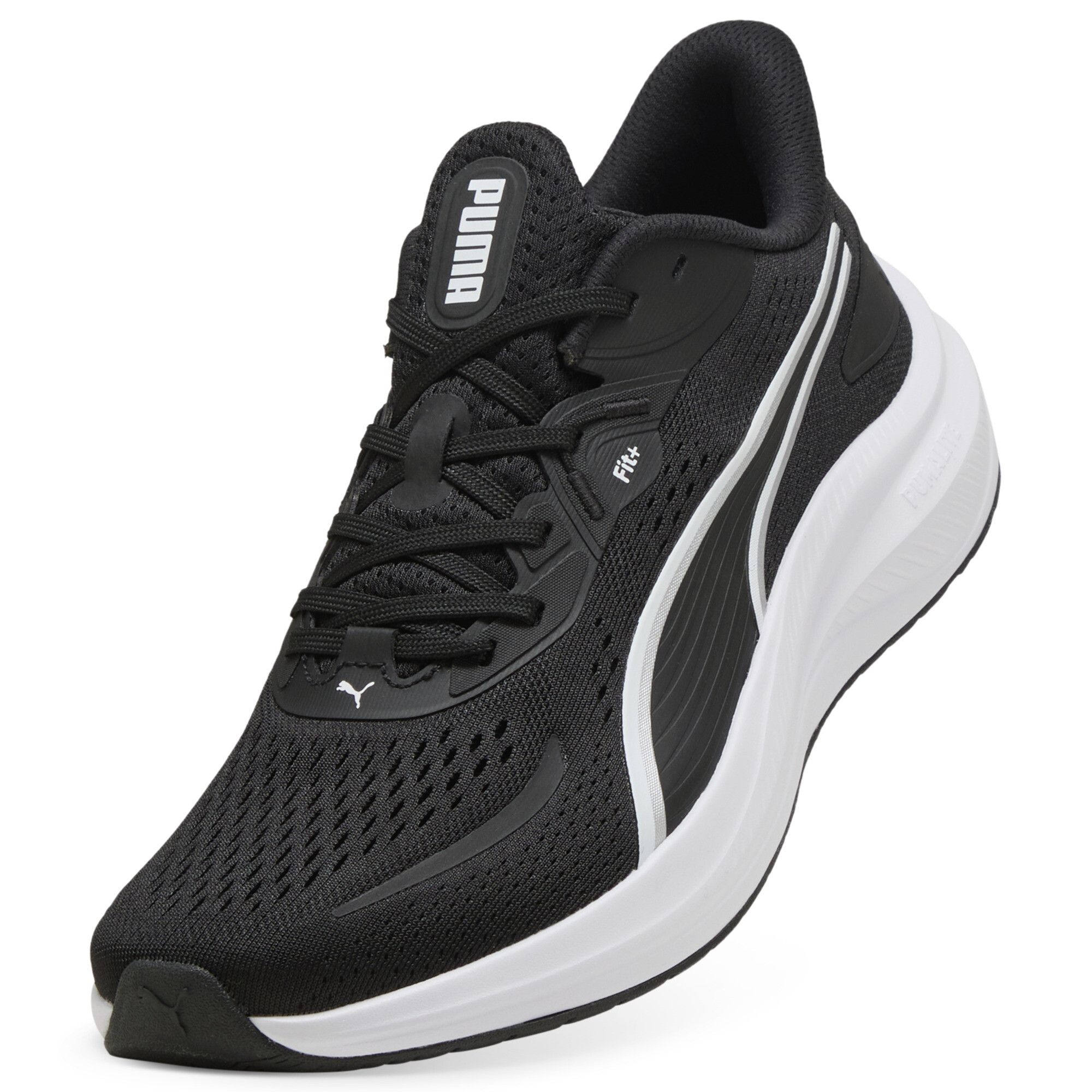 PUMA Skyrocket Lite 2 uniseks hardloopschoenen, Zwart/Wit/Zilver, Maat 37 thumbnail 2