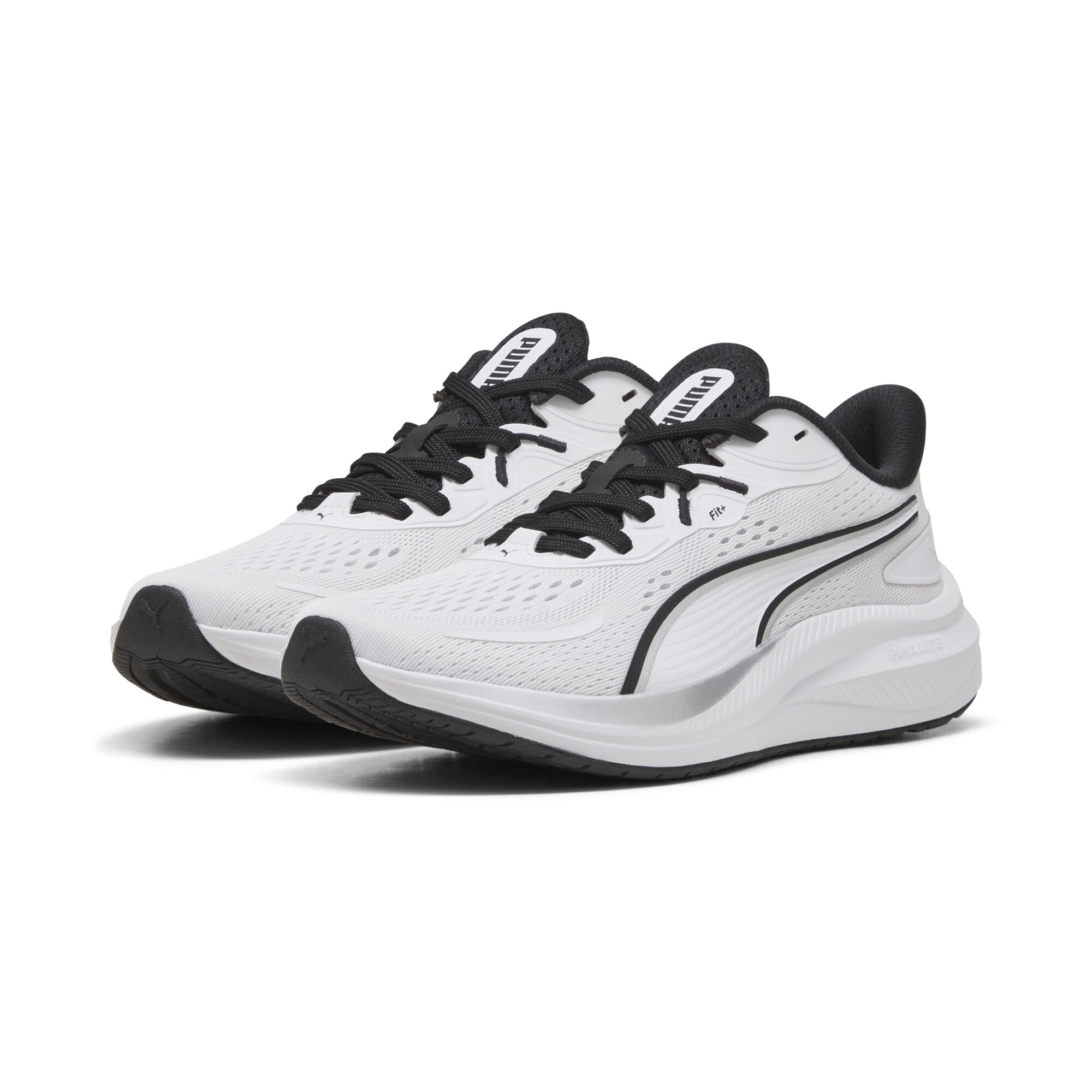 PUMA Skyrocket Lite 2 uniseks hardloopschoenen, Zwart/Wit/Zilver, Maat 47 thumbnail 6