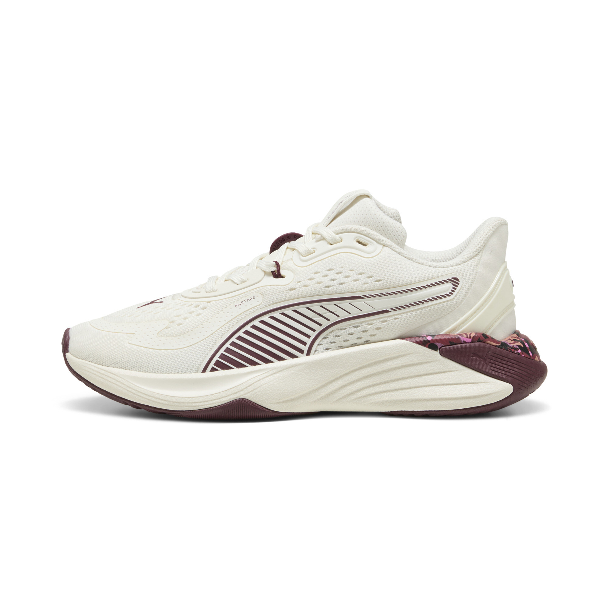 PUMA FLORAL RIBBON PWRHybrid Sneakers Women in Warm White/Ruby Shimmer - 311739_02