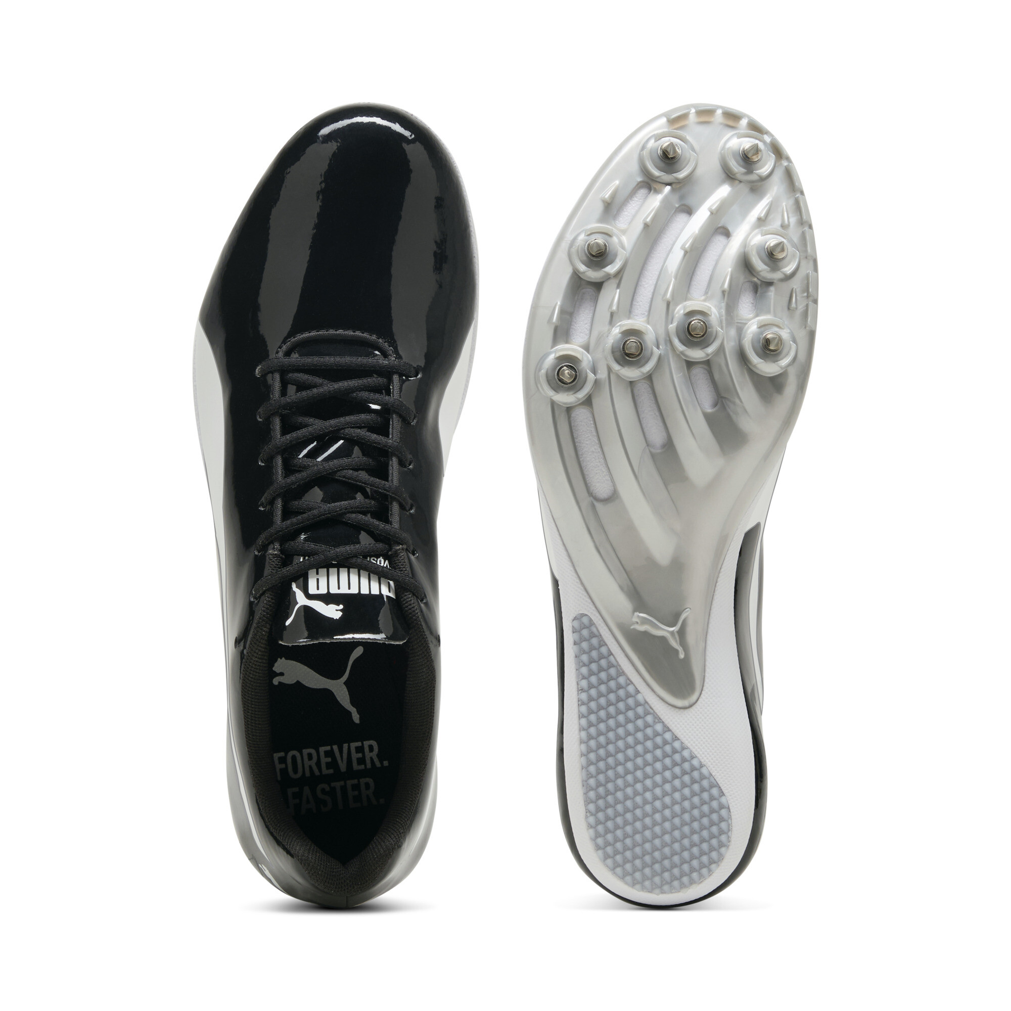 PUMA evoSPEED Sprint 14.5 hardloopschoenen, Zwart/Wit, Maat 43 thumbnail 4