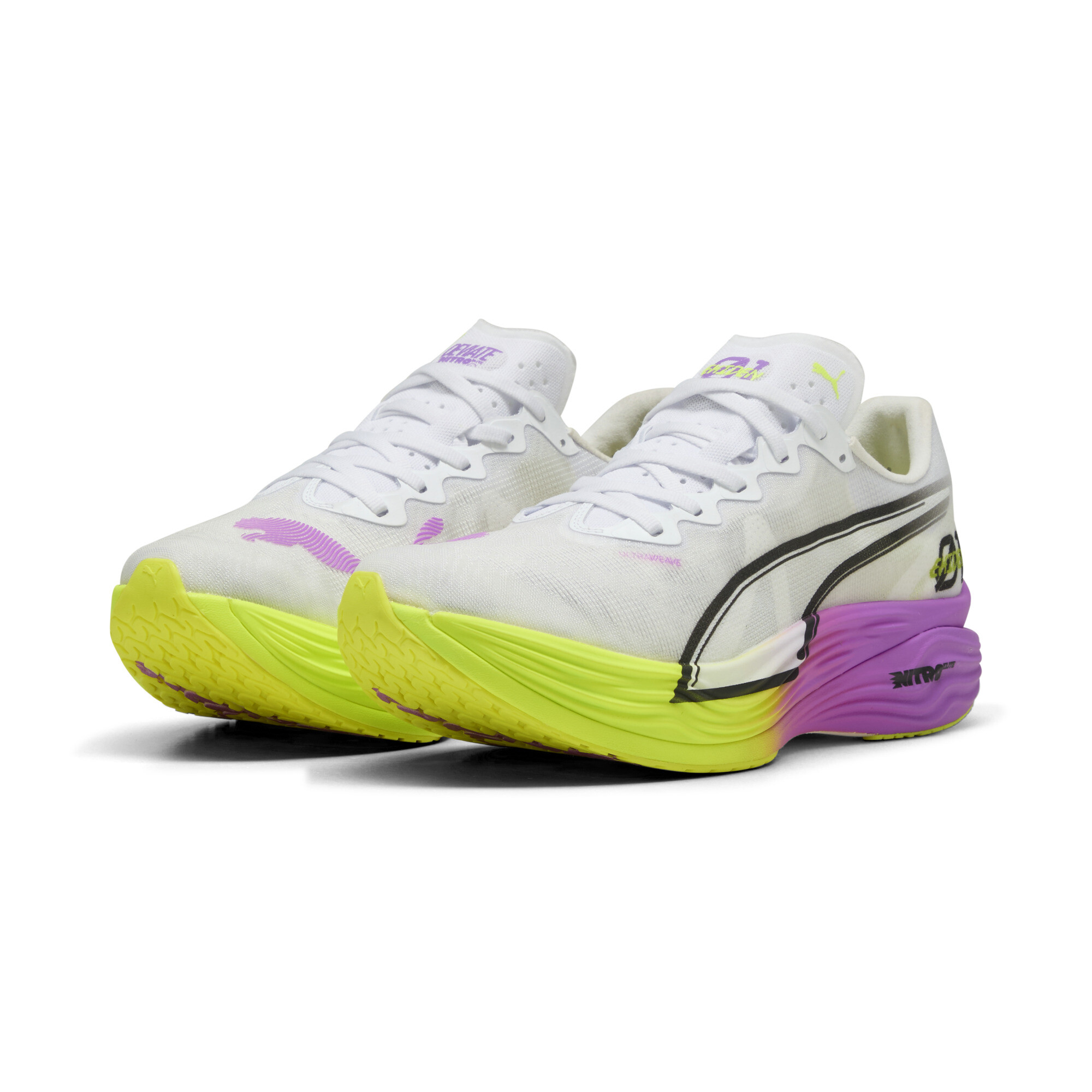 Men's Puma Deviate NITRO™ Elite 3 Ekiden Glow Running Shoes, White, Size 40, Shoes